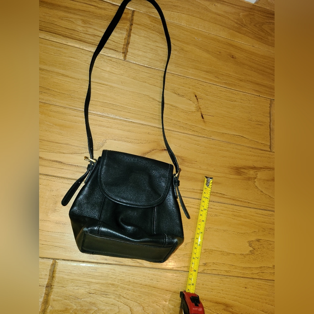 Coach Designer Vintage Y2k Black Leather Crossbody Purse Shoulder Bag - Picture 13 of 14